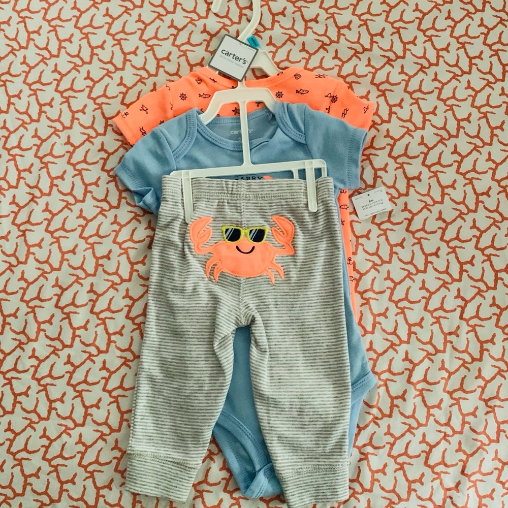 3-piece set “Sometimes Crabby Always Cute” 🦀🐟